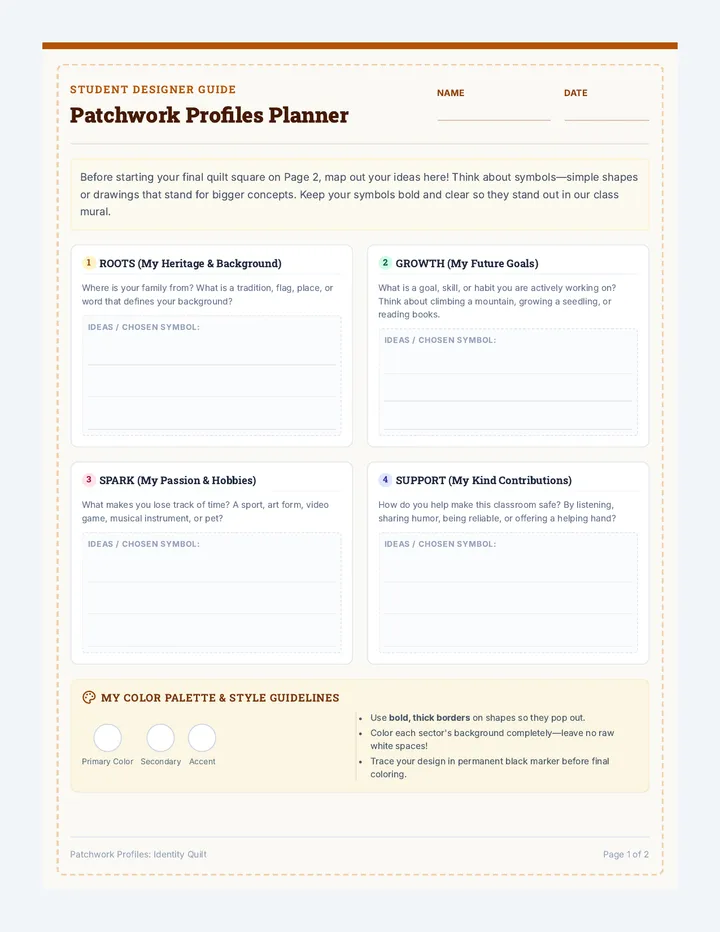 Patchwork Profiles Activity Guide