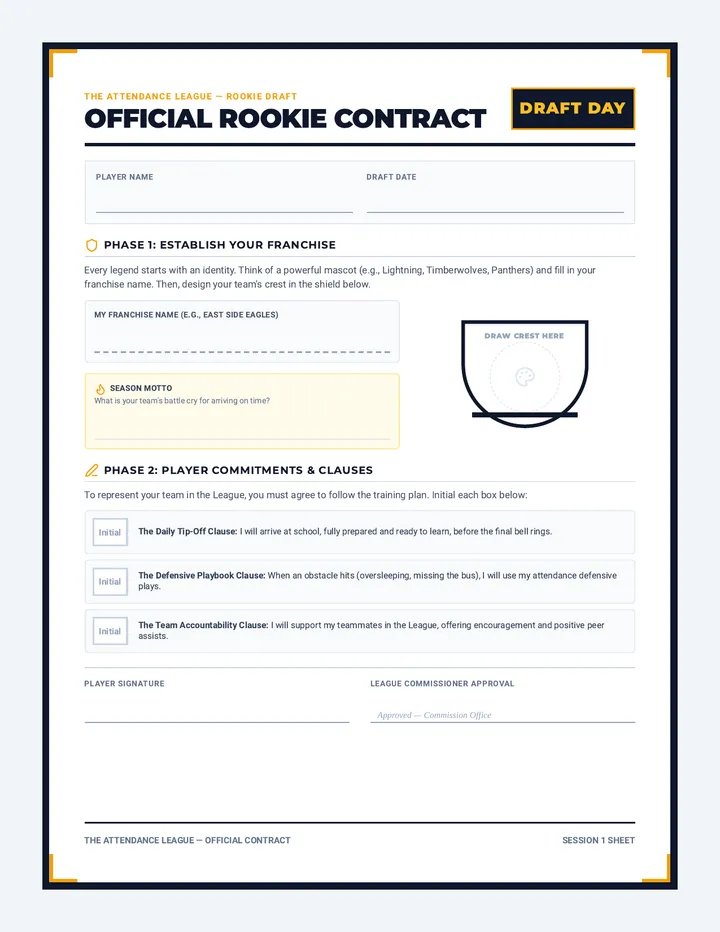 Draft Day Contract Worksheet