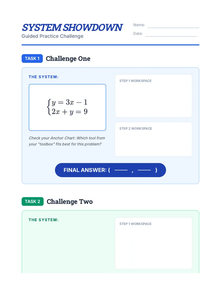 System Showdown Worksheet Neutral