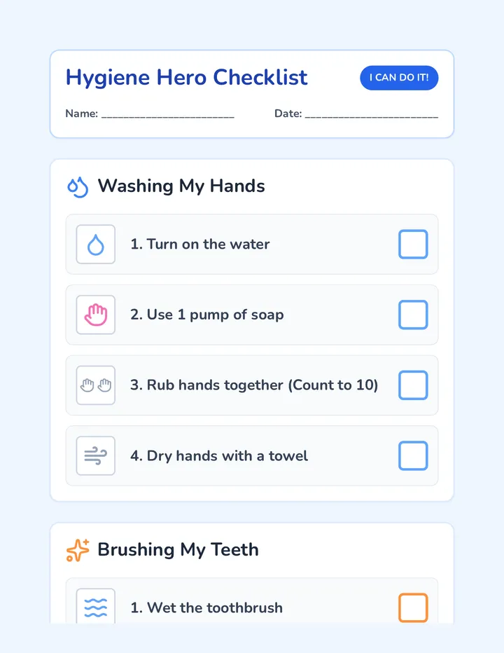 Hygiene Hero Checklist