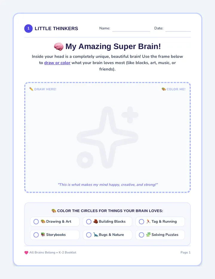Little Thinkers Activity Sheets