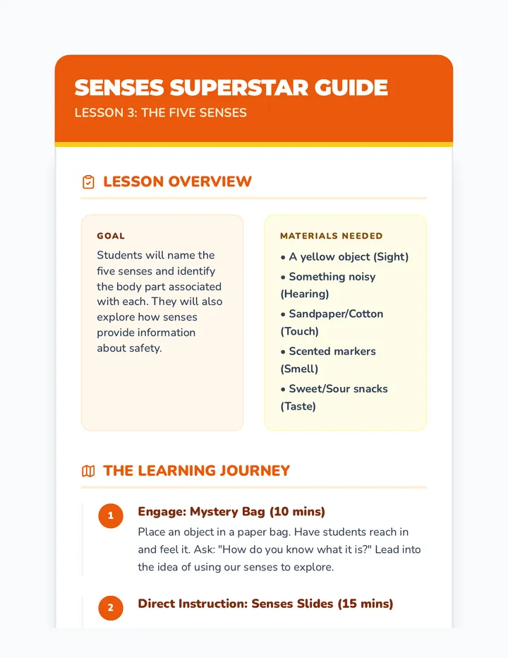 Senses Superstars Teacher Guide