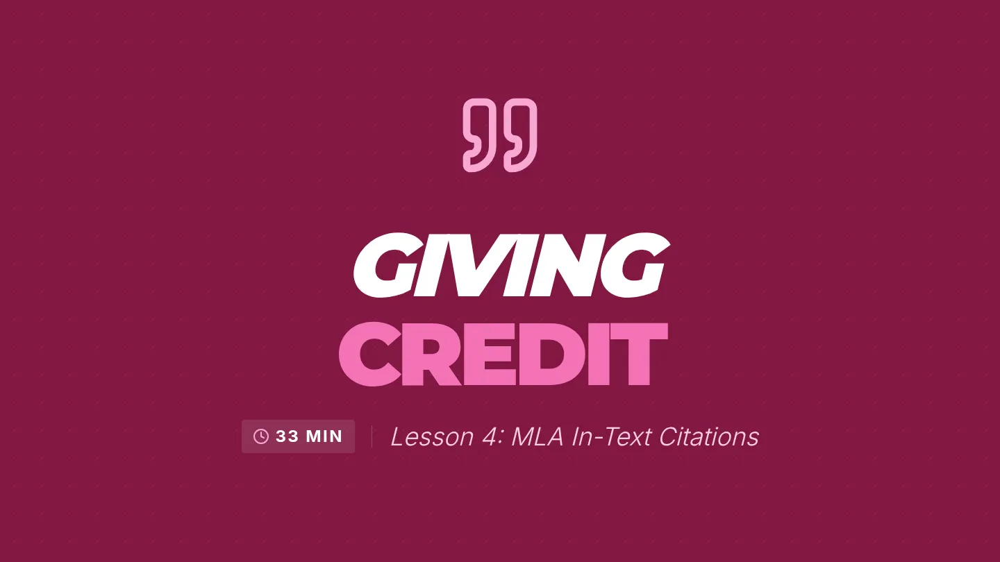 Lesson 4 Giving Credit Slides Revised