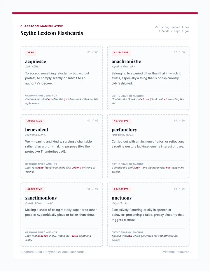 Scythe Lexicon Flashcards