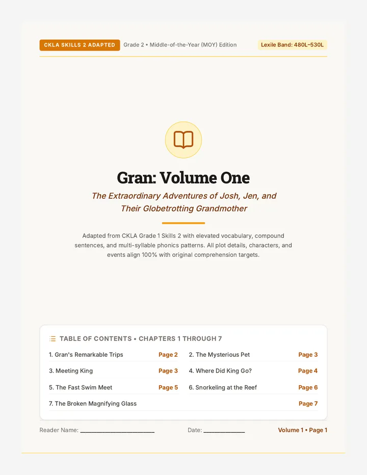 Gran Volume One Student Reader