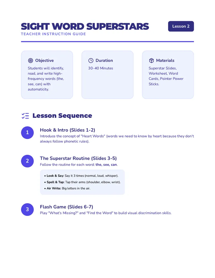 Superstar Teacher Guide