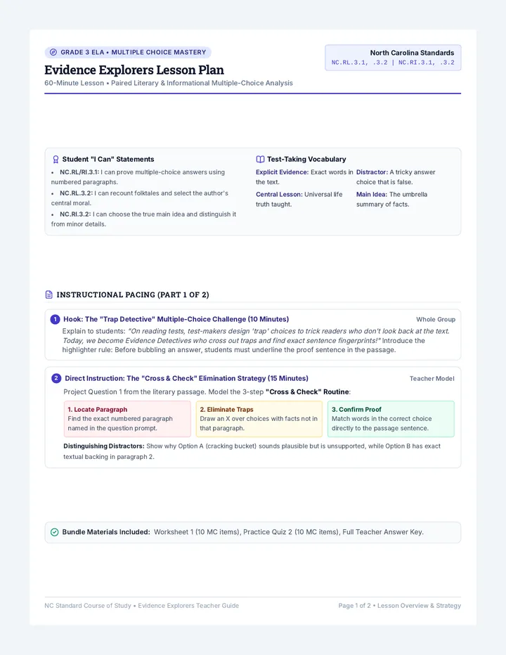 Evidence Explorers Lesson Plan