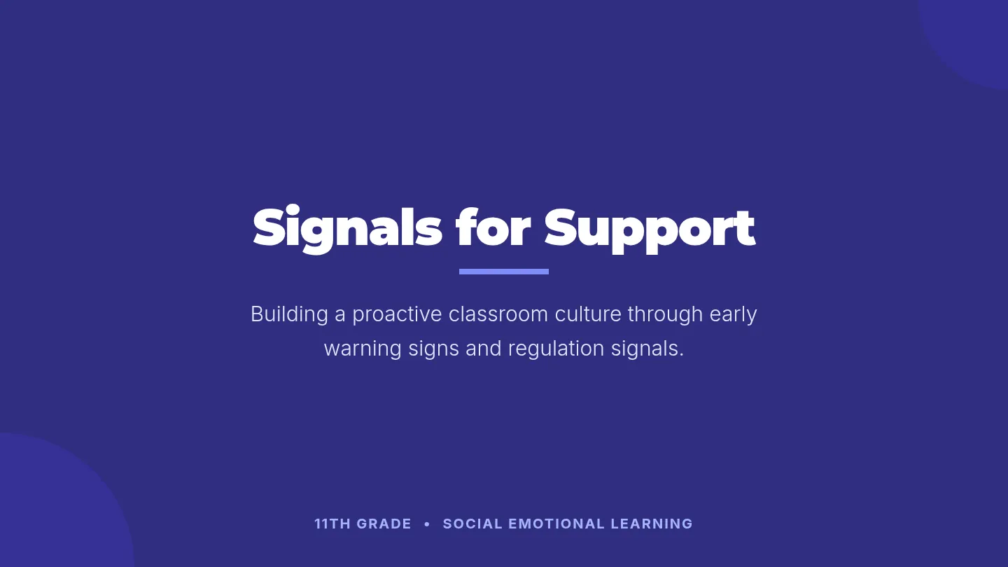 Safety and Signals Slides