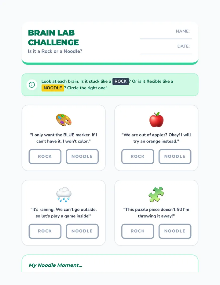 Brain Sort Worksheet