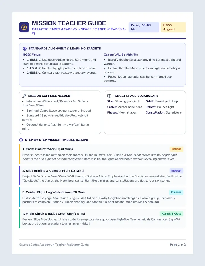 Starlight Mission Teacher Guide