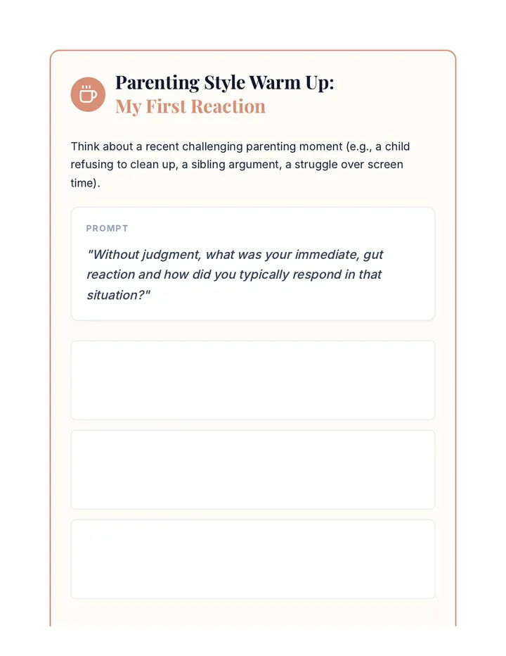 Parenting Style Warm Up Activity