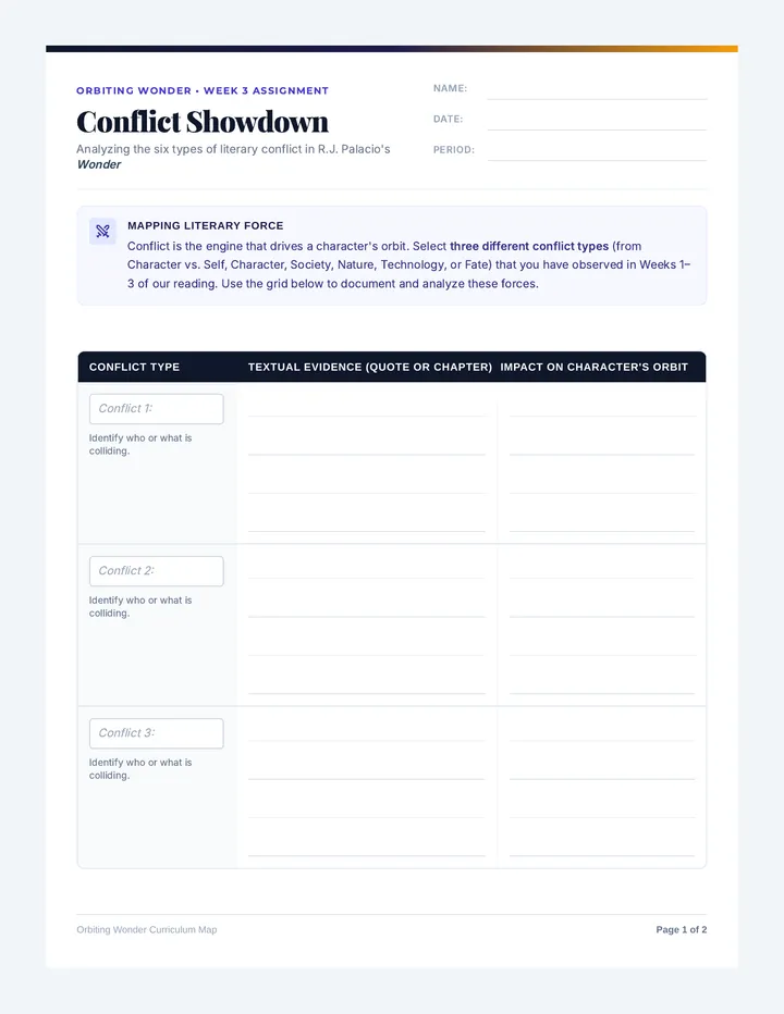 Conflict Showdown Assignment