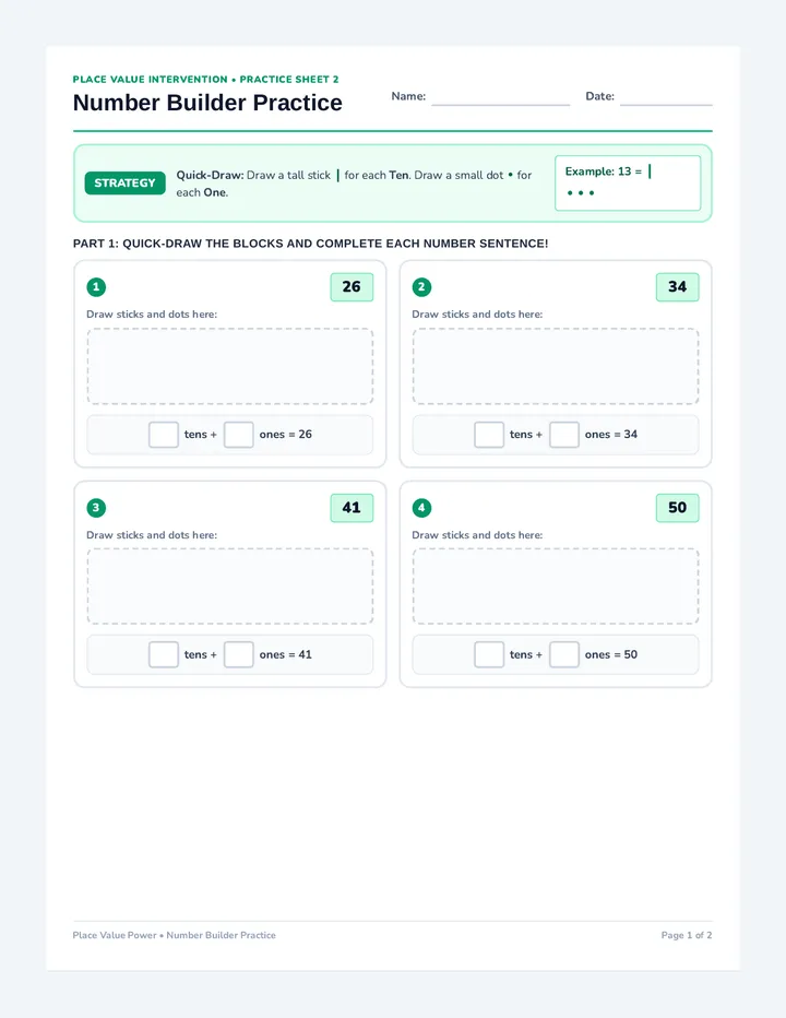 Number Builder Practice