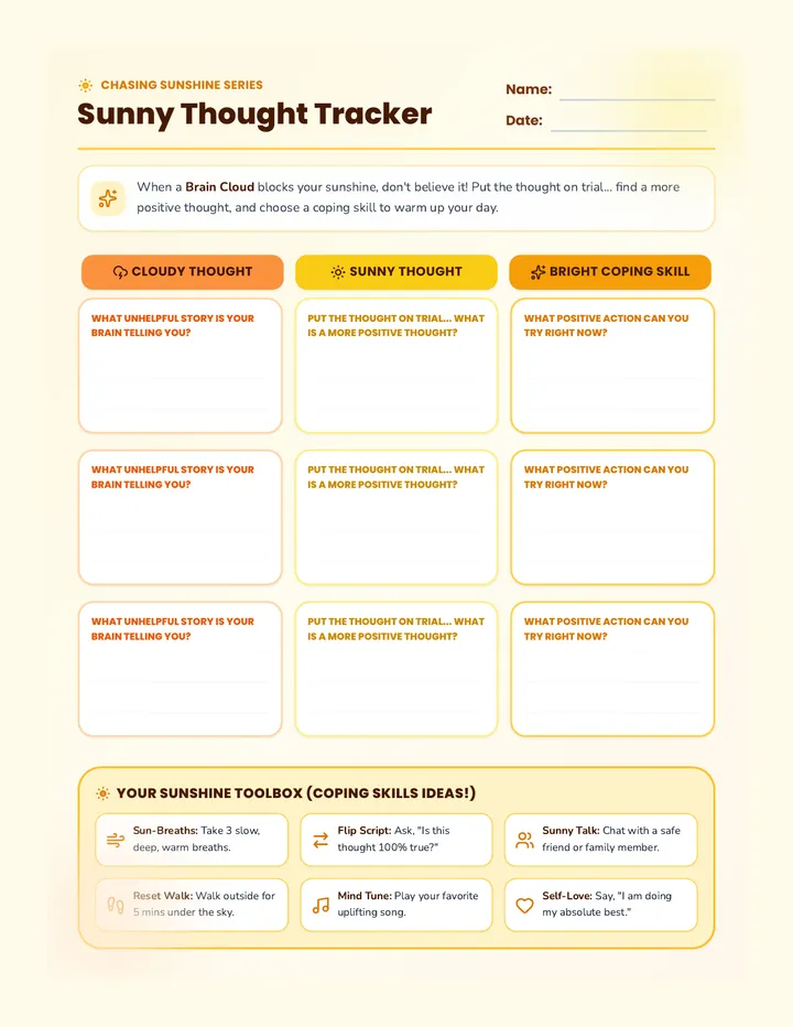 Sunny Thought Tracker