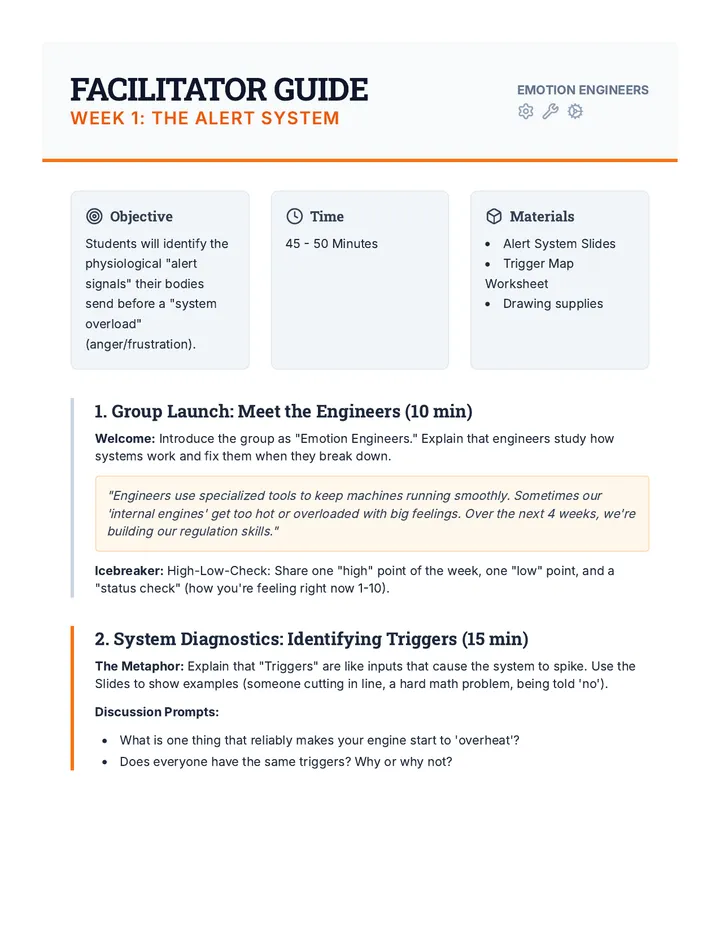 Alert System Facilitator Guide