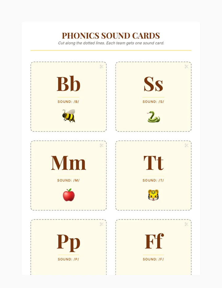 Phonics Sound Cards