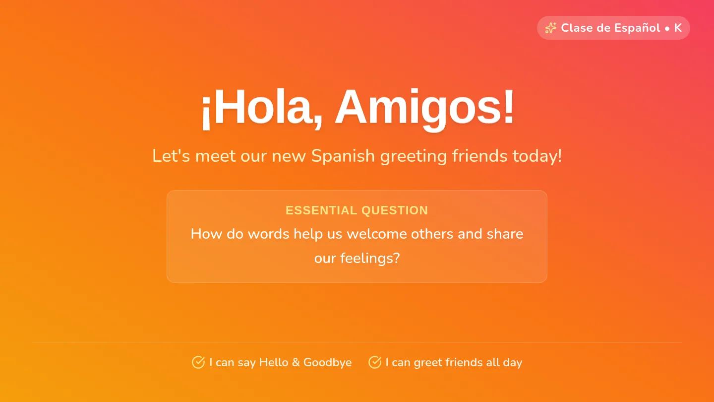 Hola Amigos Presentation