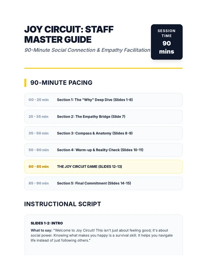 Joy Circuit Staff Guide