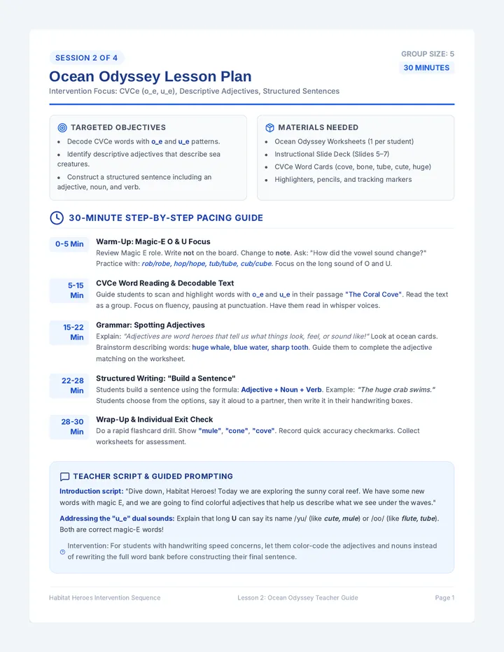 Ocean Odyssey Teacher Guide