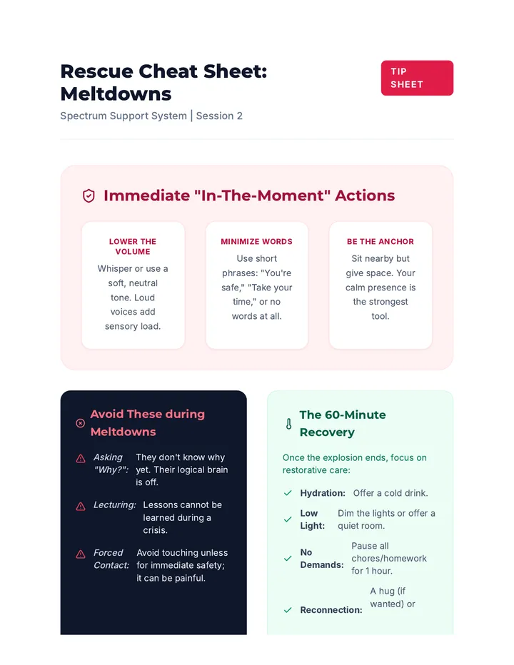 Regulation Rescue Tip Sheet