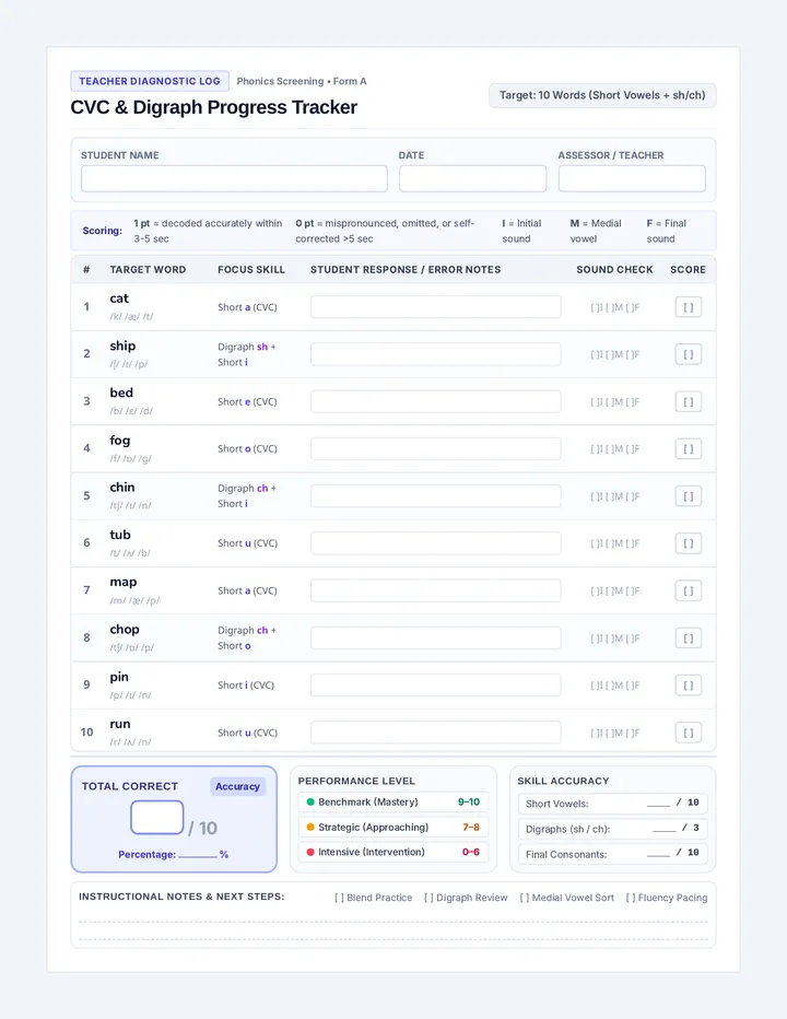 Word Power Teacher Tracker