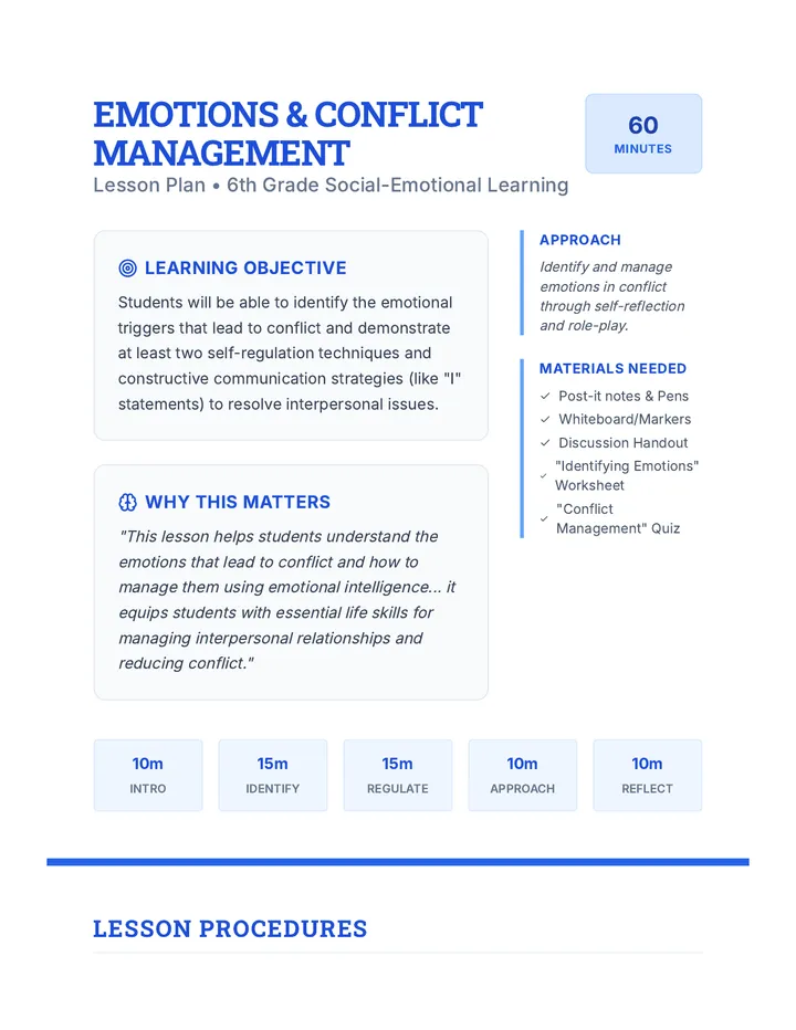 Peace Pilot Lesson Plan