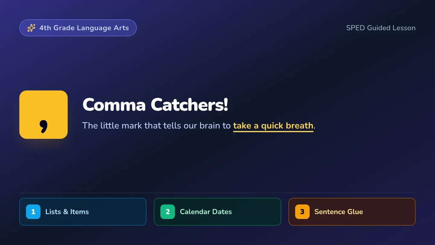 Comma Catchers Slides