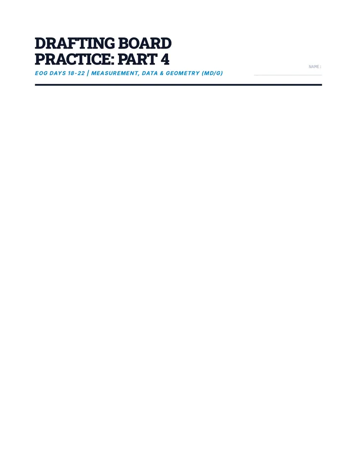 EOG MDG Practice Pack Days 18 to 22 v2