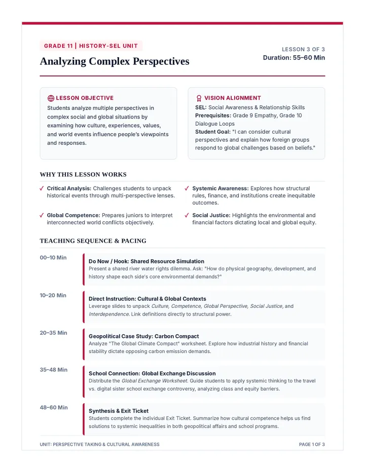Global Perspectives Teacher Guide