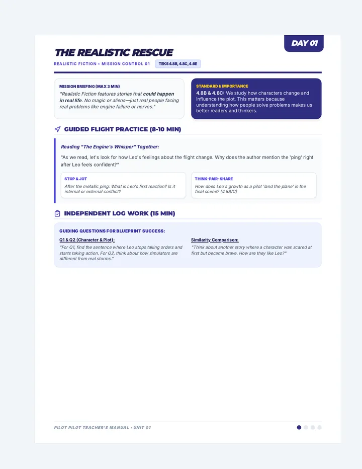 Pilot Teacher Lesson Plans
