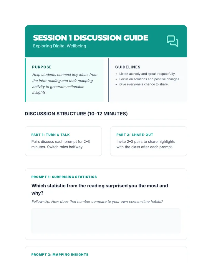 Session 1 Discussion Guide