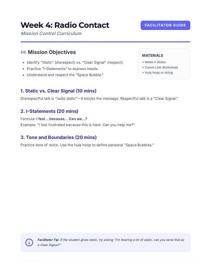 Week 4 Mission Materials