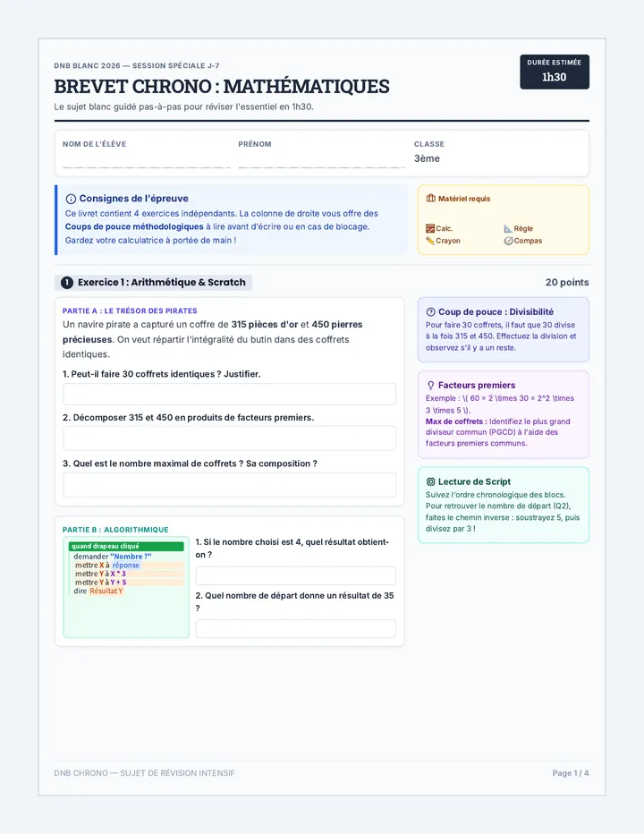 DNB Chrono Livret de Révision page 1