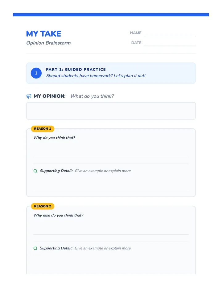 ECR Opinion Worksheet