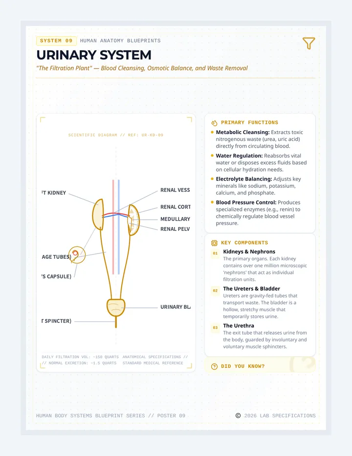 Urinary Excretory System Poster