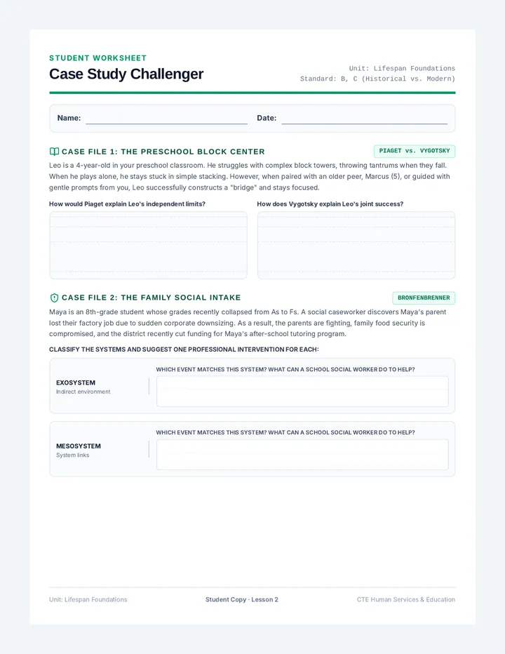 Case Study Challenger Worksheet