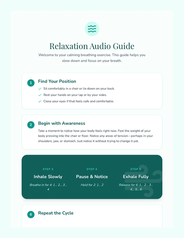 Relaxation Audio Guide Script