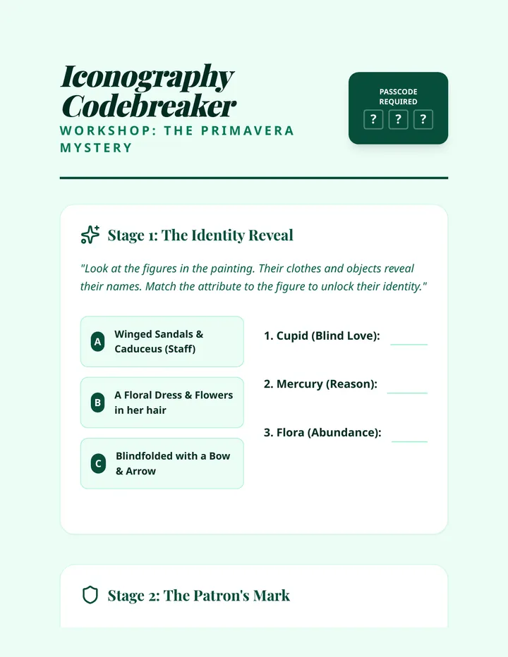 Iconography Codebreaker Worksheet