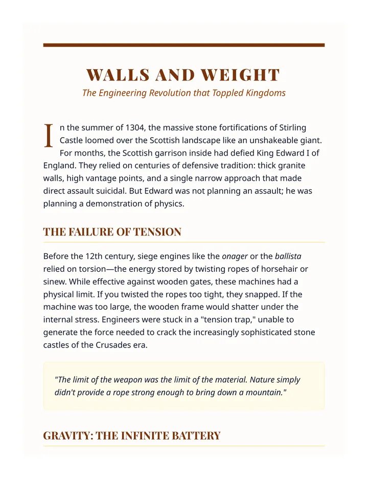 Walls and Weight Reading
