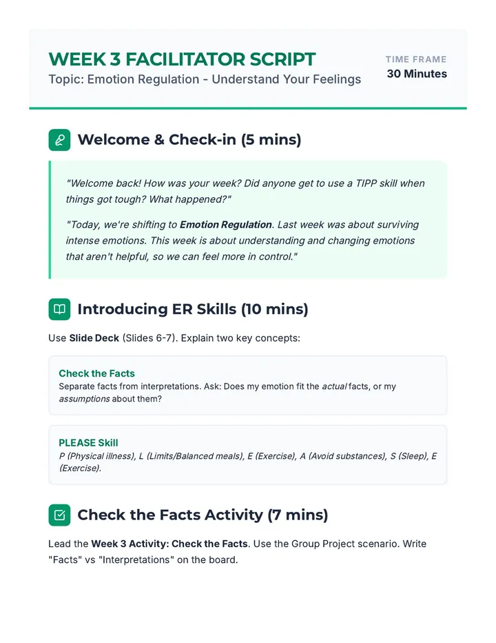 Week 3 Emotion Regulation Script