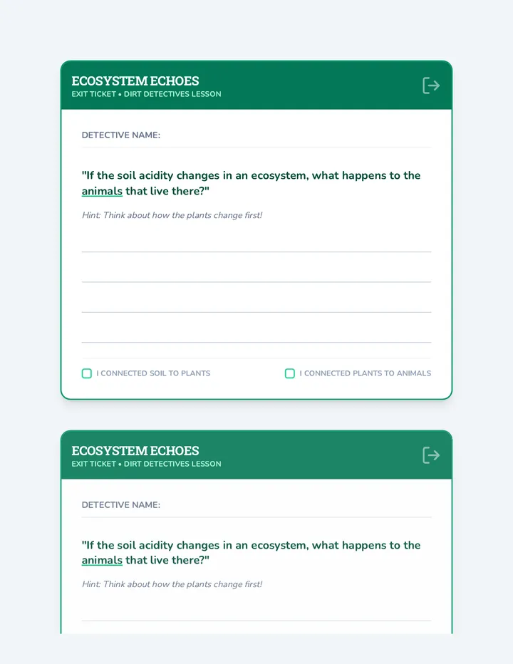 Ecosystem Echoes Exit Ticket