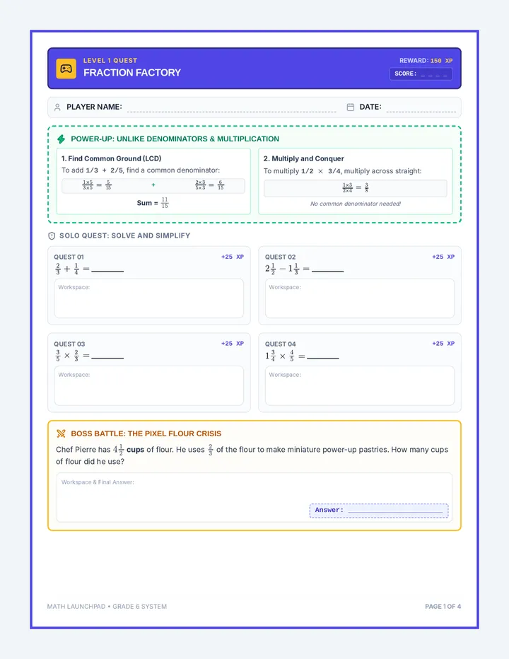 Math Launchpad Workbook