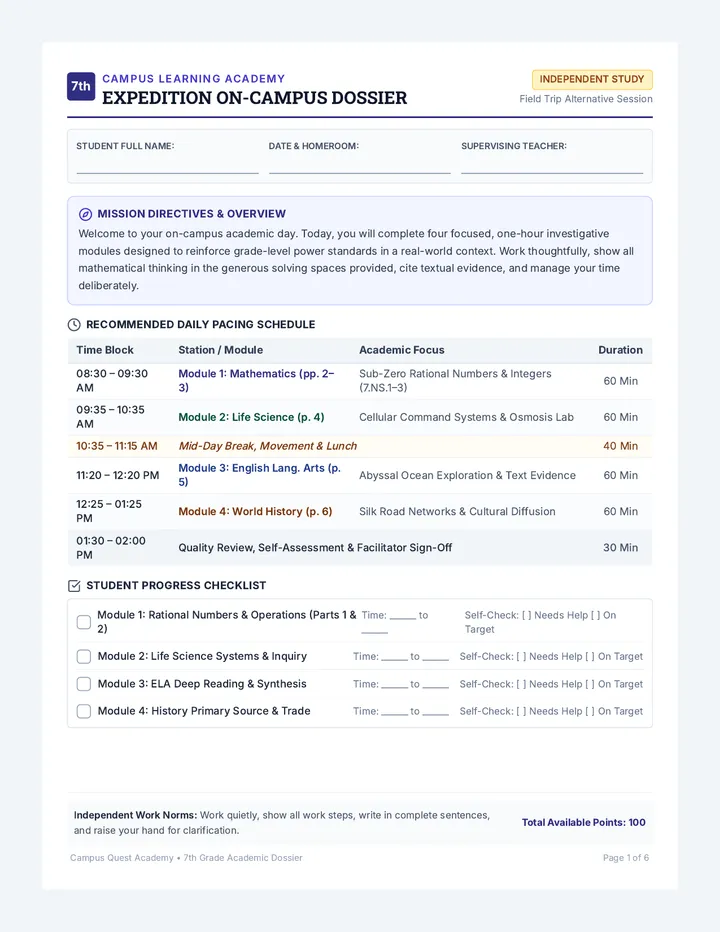 Campus Quest Student Packet