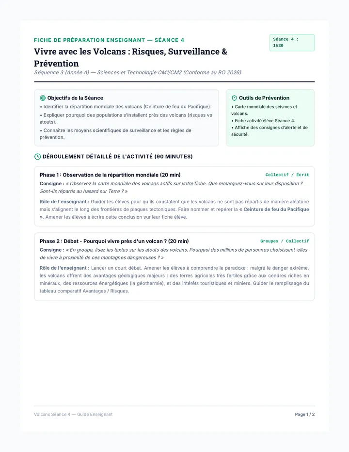 Fiche Prép Volcans Séance 4
