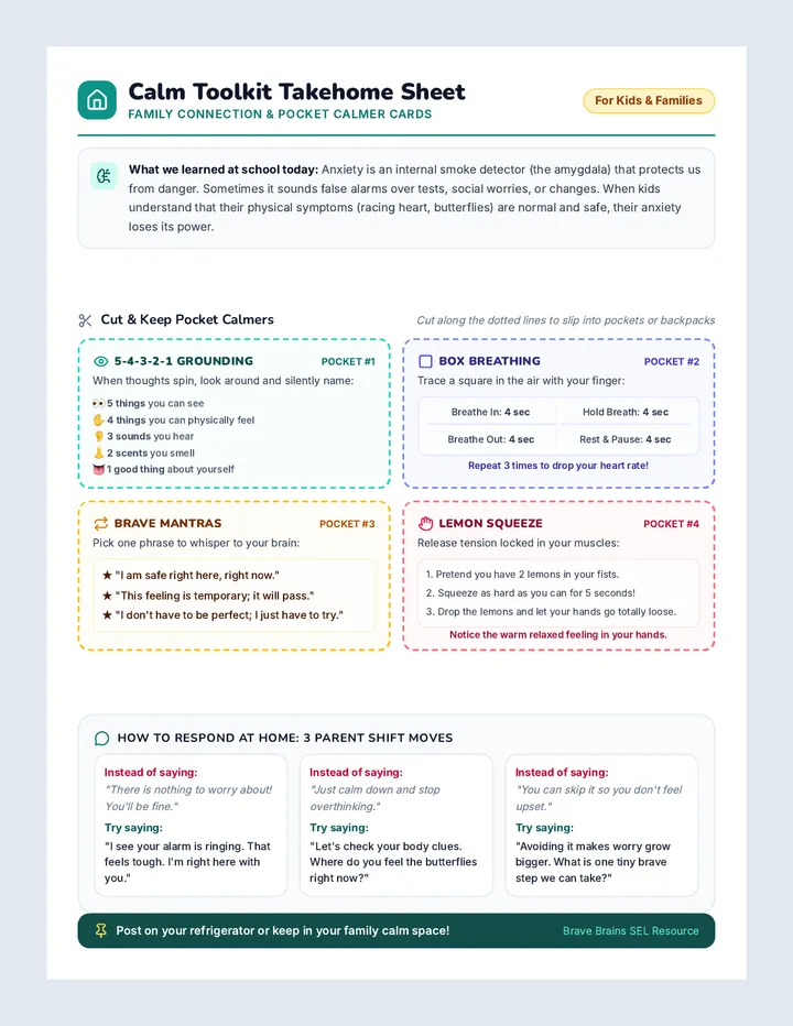 Calm Toolkit Takehome Sheet
