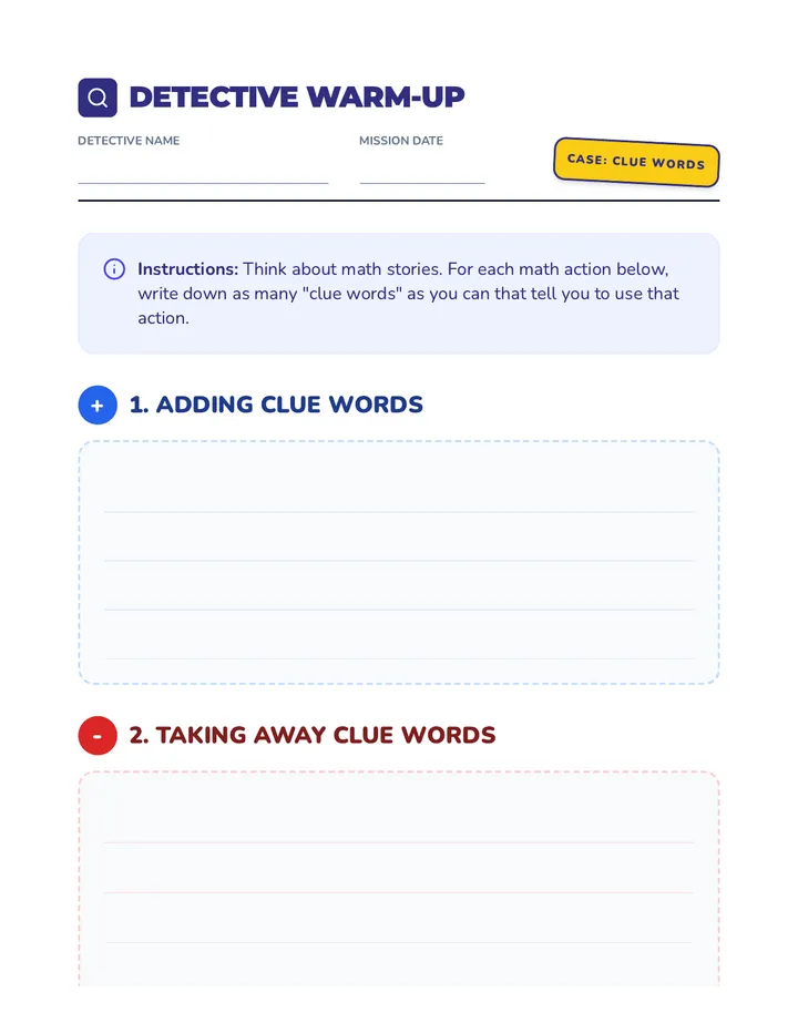 Clue Word Warm-Up