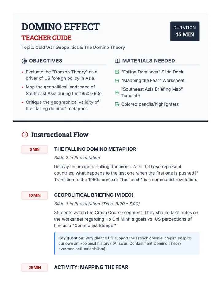 Domino Effect Teacher Guide