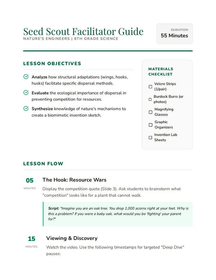 Seed Scout Teacher Guide