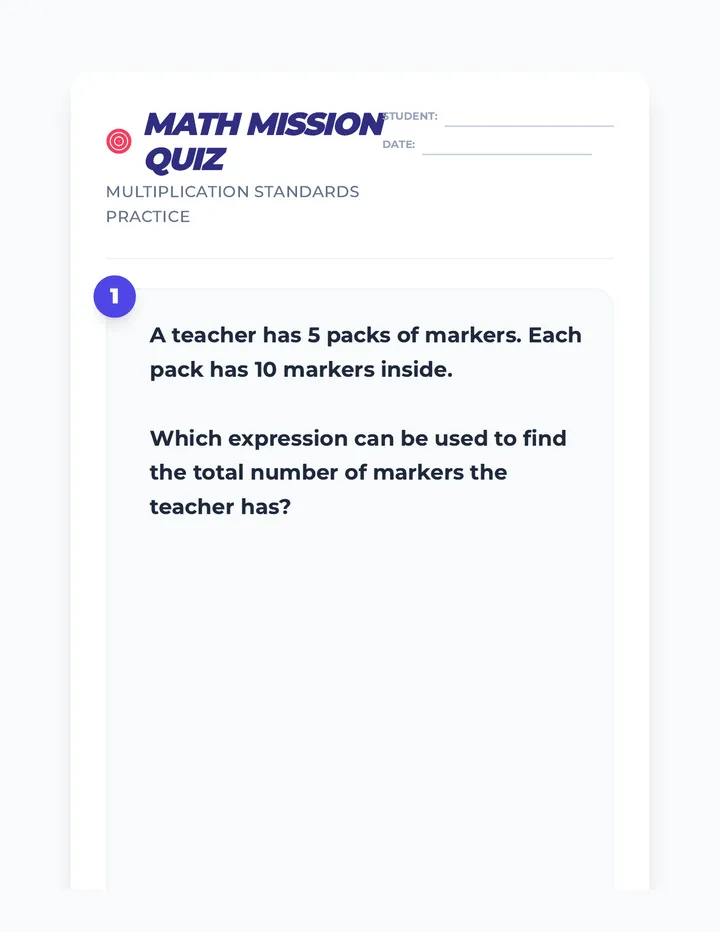 Math Mission MCAS Quiz