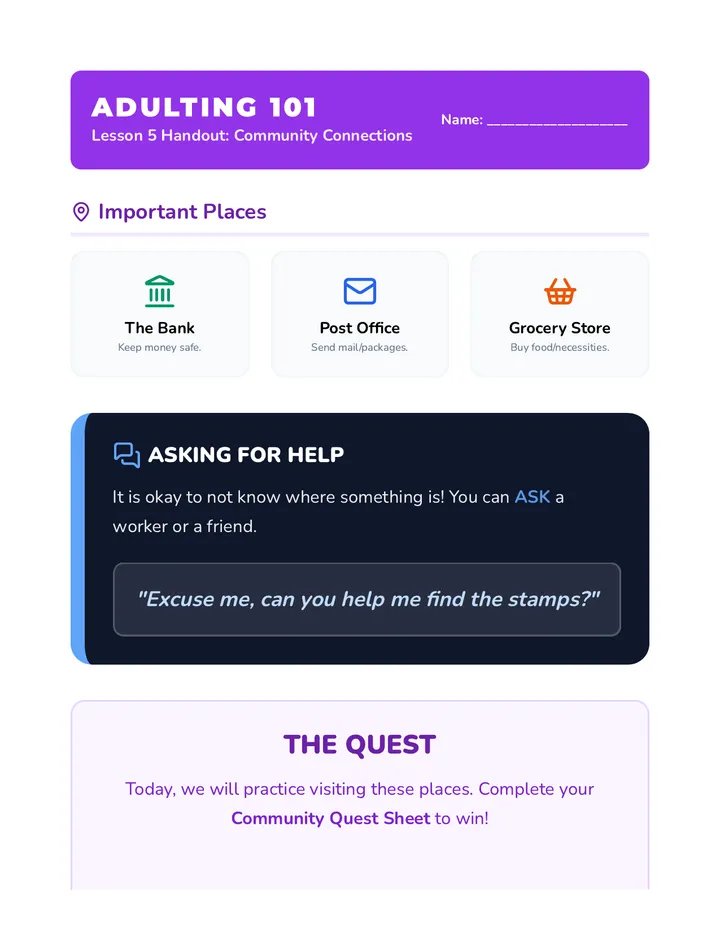Adulting Community Handout